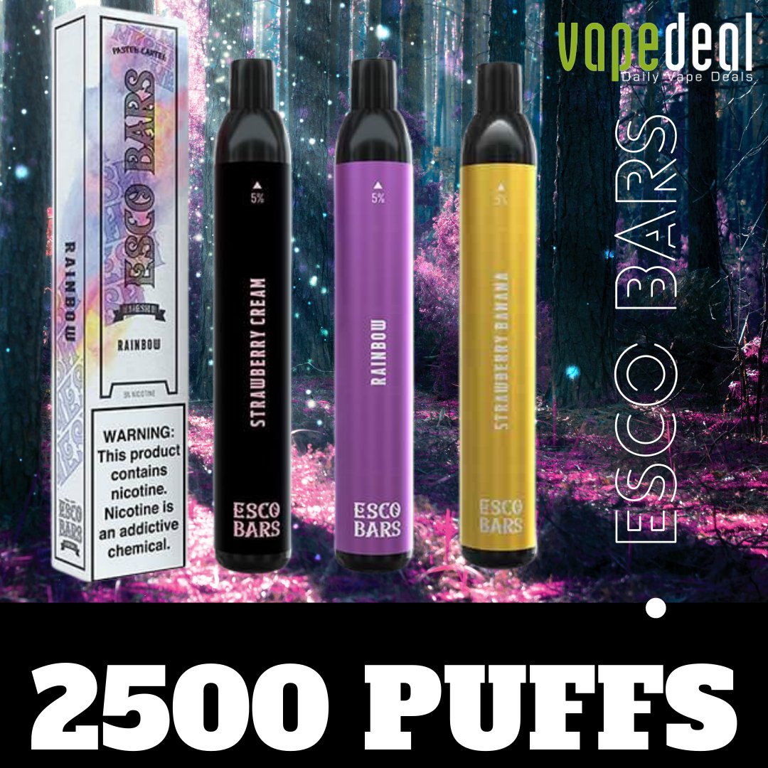 Esco Bars Vape: 2500 Puff Disposables for Just $13.99! VapeDeal.com Esco Bars Vape: 2500 Puff Disposables for Just $13.99! VapeDeal.com