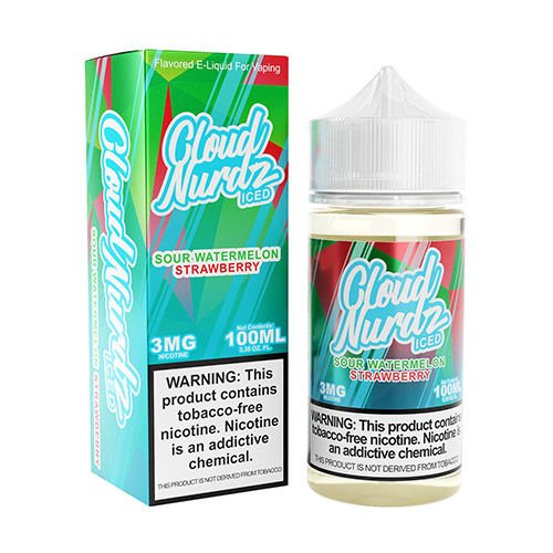 Sour Watermelon Strawberry Iced by Cloud Nurdz - 100ml