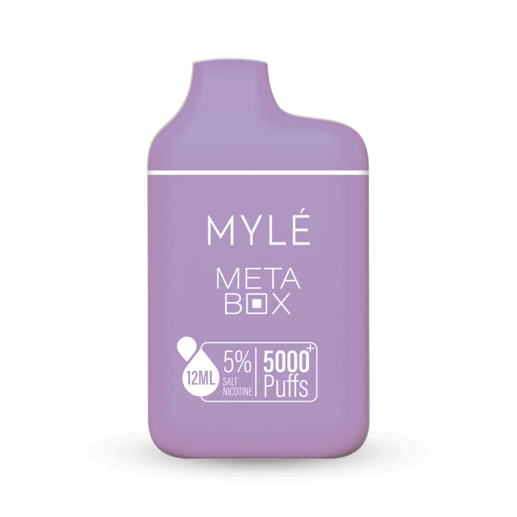 Myle Meta Box Disposable 5000 Puffs - Grape Mint White Grape Ice