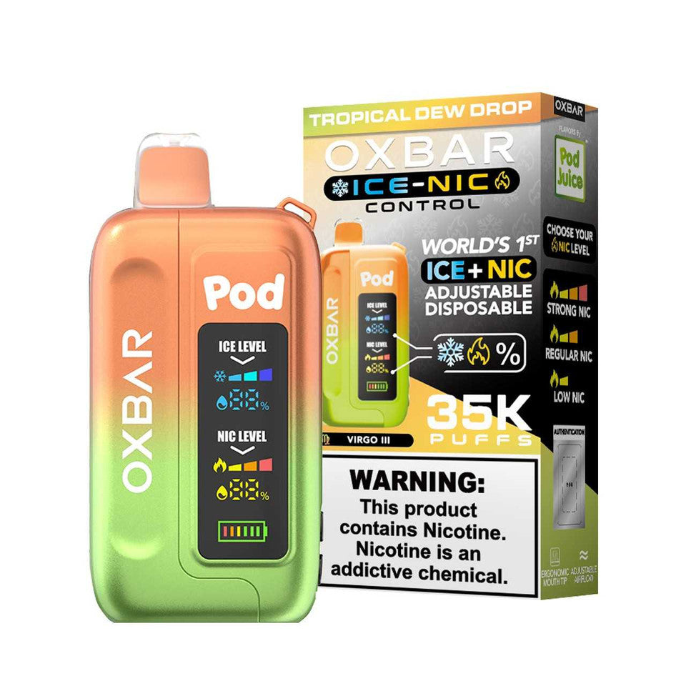 Oxbar Pod x Ice Nic 35000 Puffs Disposable Vape - Tropical Dew Drop