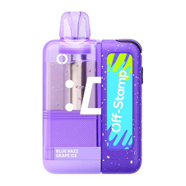 Off Stamp X Cube + Dock 25000 Puffs Disposable Vape - Blue Razz Grape Ice