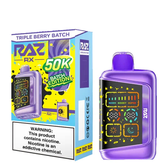 RAZ RX50000 50K Puffs Disposable Vape 50000 - Triple Berry Batch - Batch Edition