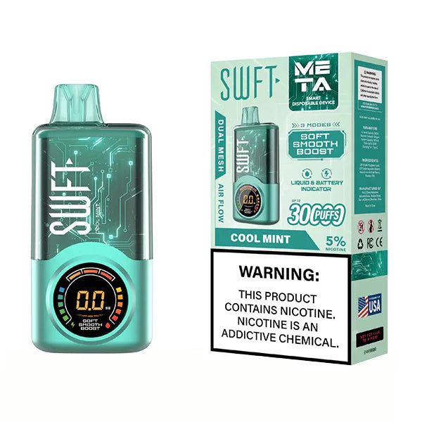 Swft Meta 30000 Puffs Disposable Vape 30K - Cool Mint VapeDeal.com Swft Meta 30000 Puffs Disposable Vape 30K - Cool Mint VapeDeal.com
