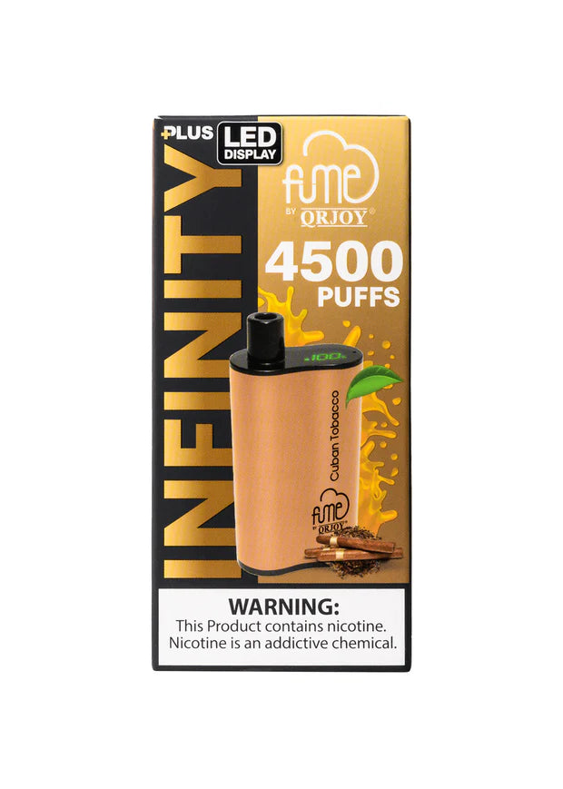 fume cuban tobacco vape Fume Infinity Plus Disposable 4500 Puffs