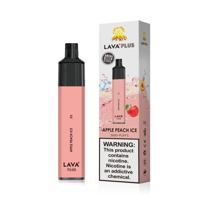 Lava Plus Apple Peach Ice 2600 Puffs Disposable Vape | Vapedeal VapeDeal.com Lava Plus Apple Peach Ice 2600 Puffs Disposable Vape | Vapedeal VapeDeal.com