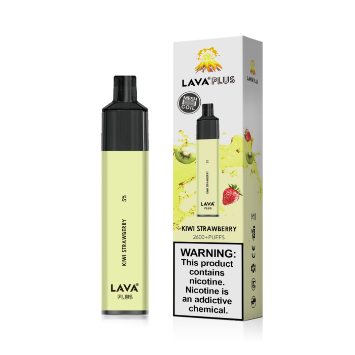 Lava Plus Kiwi Strawberry 2600 Puffs Disposable Vape | Vapedeal VapeDeal.com Lava Plus Kiwi Strawberry 2600 Puffs Disposable Vape | Vapedeal VapeDeal.com