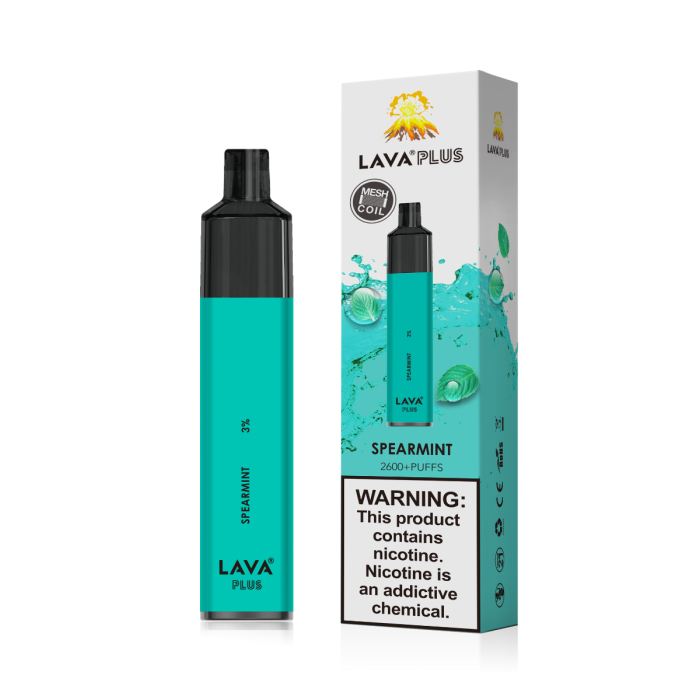 Lava Plus Spearmint 2600 Puffs Disposable Vape | Vapedeal VapeDeal.com Lava Plus Spearmint 2600 Puffs Disposable Vape | Vapedeal VapeDeal.com