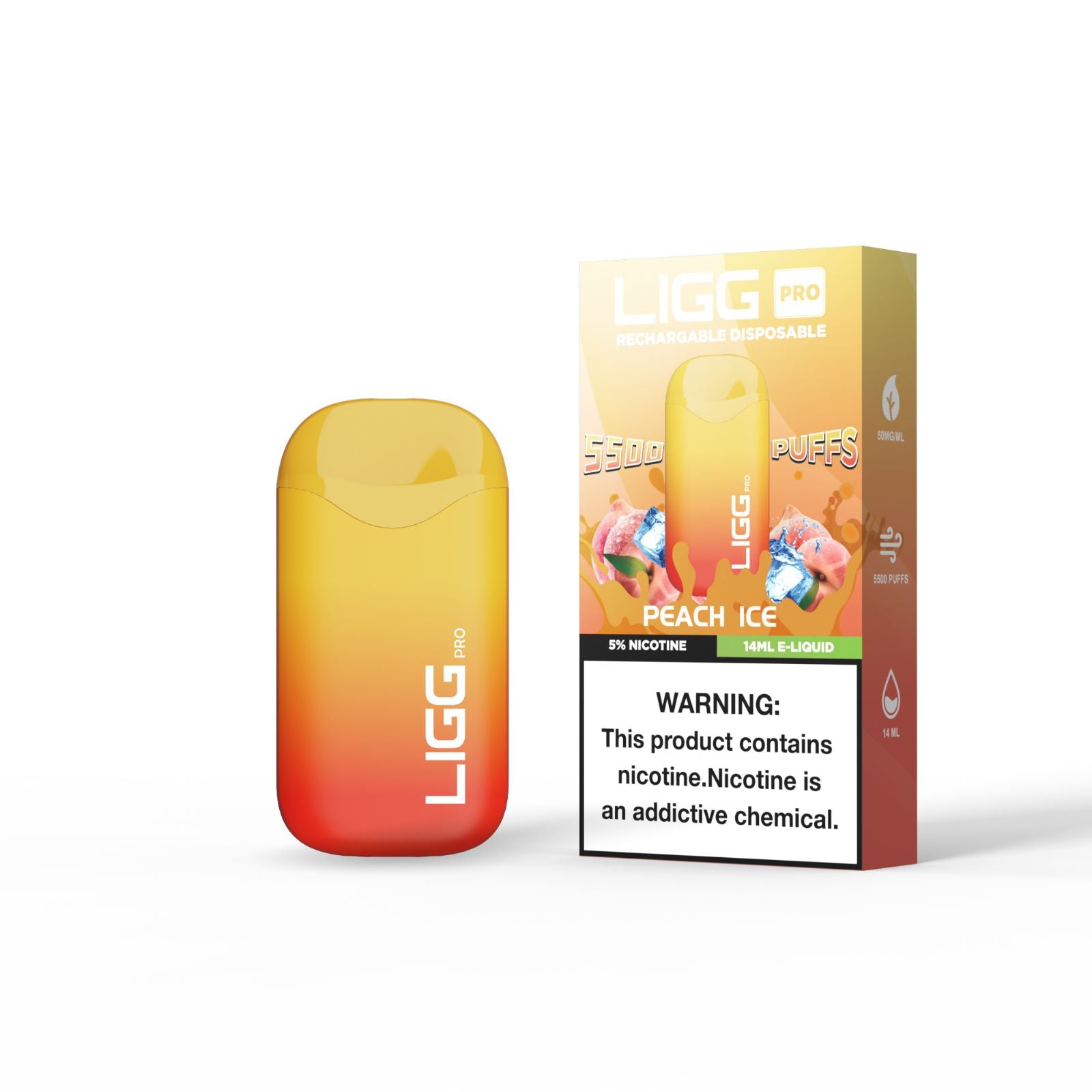 Ligg Pro Peach Ice 5500 Puffs | Vapedeal VapeDeal.com Ligg Pro Peach Ice 5500 Puffs | Vapedeal VapeDeal.com