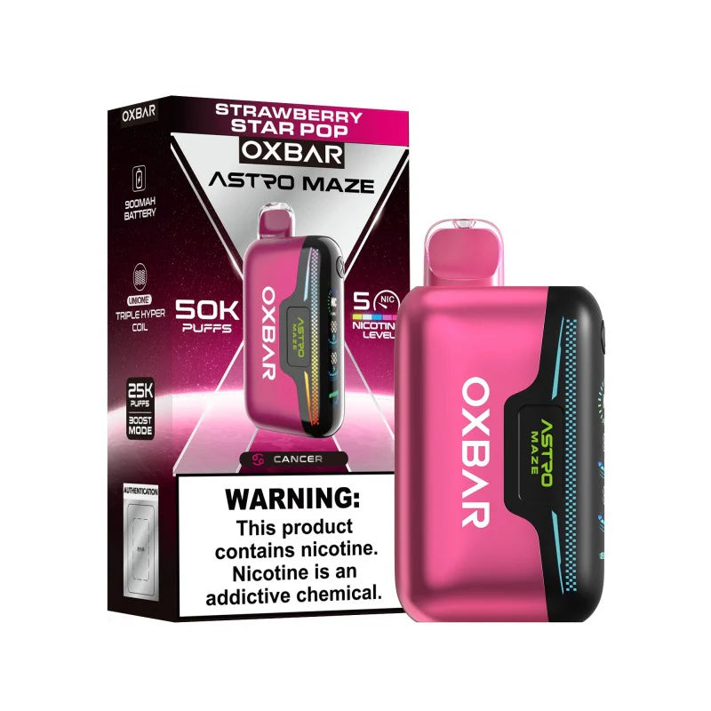 Oxbar Astro Maze 50000 Puffs - Strawberry Star Pop | Vapedeal VapeDeal.com Oxbar Astro Maze 50000 Puffs - Strawberry Star Pop | Vapedeal VapeDeal.com