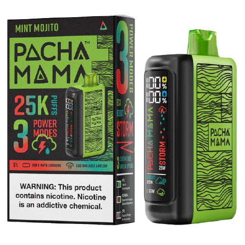 Pachamama 25000 Puffs Disposable Vape 25K - Mint Mojito (Lime) VapeDeal.com Pachamama 25000 Puffs Disposable Vape 25K - Mint Mojito (Lime) VapeDeal.com
