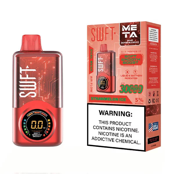 Swft Meta 30000 Puffs Disposable Vape 30K - Strawmelon Ice VapeDeal.com Swft Meta 30000 Puffs Disposable Vape 30K - Strawmelon Ice VapeDeal.com