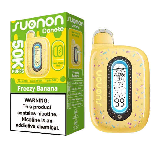 Suonon Donete Freezy Banana 50000 Puffs by Geek Bar | Vapedeal VapeDeal.com Suonon Donete Freezy Banana 50000 Puffs by Geek Bar | Vapedeal VapeDeal.com