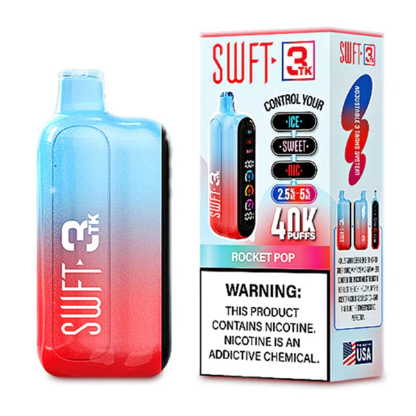 Swft 3TK 40000 Puffs Disposable Vape 40K Adjustable - Rocket Pop VapeDeal.com Swft 3TK 40000 Puffs Disposable Vape 40K Adjustable - Rocket Pop VapeDeal.com