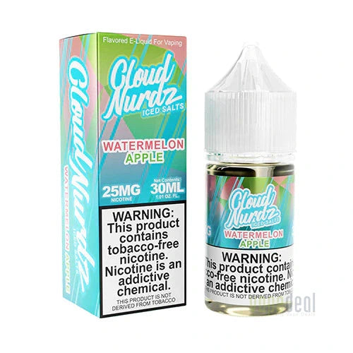 Watermelon Apple Iced by Cloud Nurdz Salts TFN Tobacco-Free Nicotine - 30ml