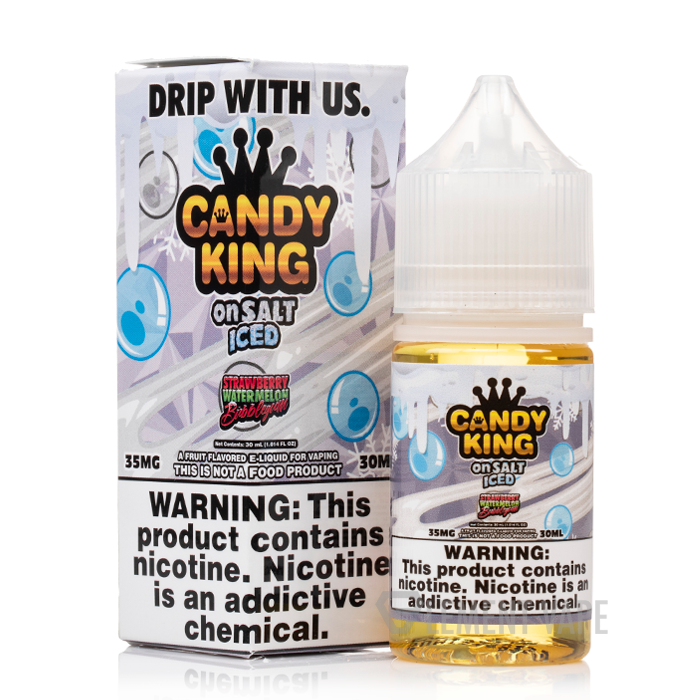 Strawberry Watermelon Bubblegum Iced on Salt by Candy King - 30ml