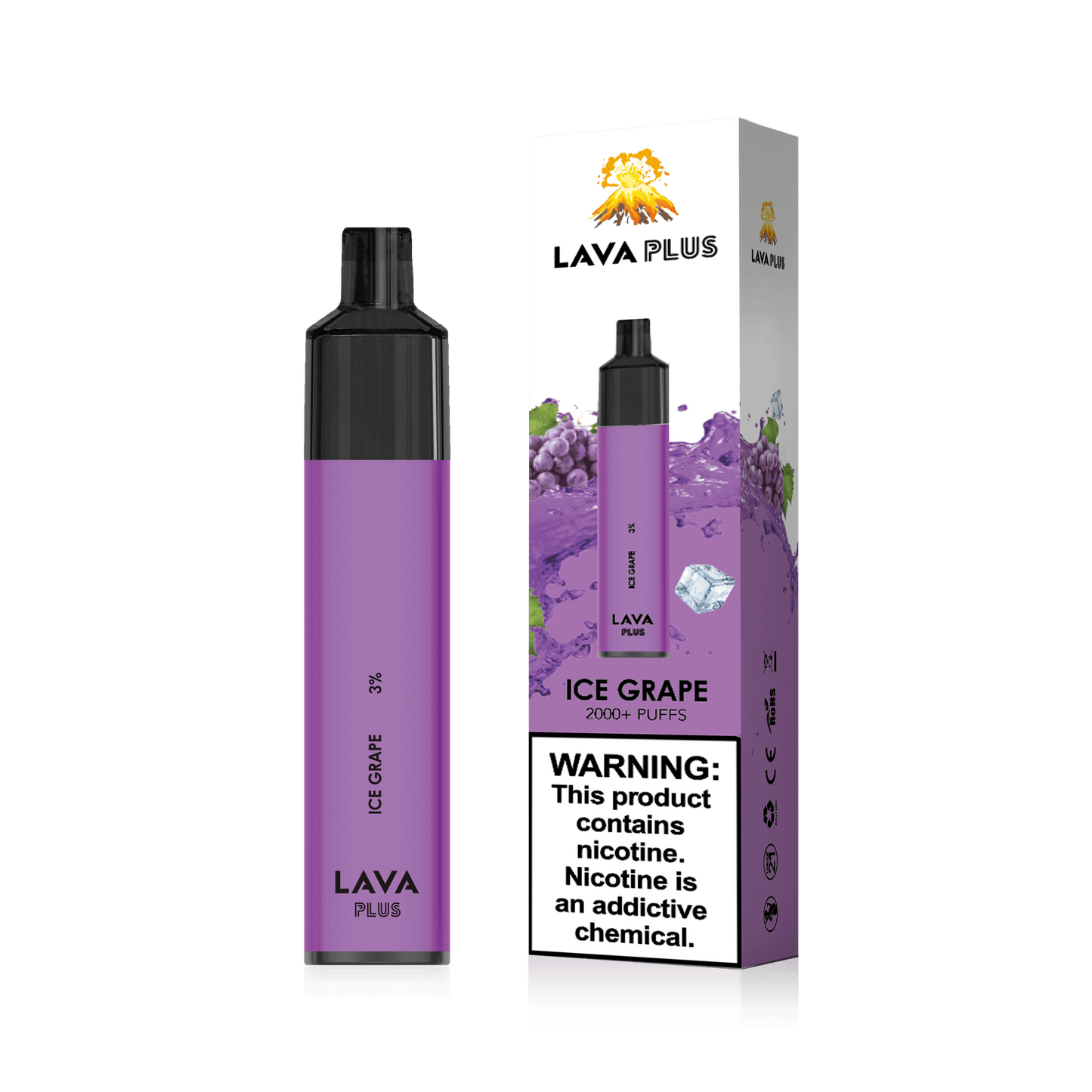 Lava Plus 2600 Puffs Disposable - Ice Grape