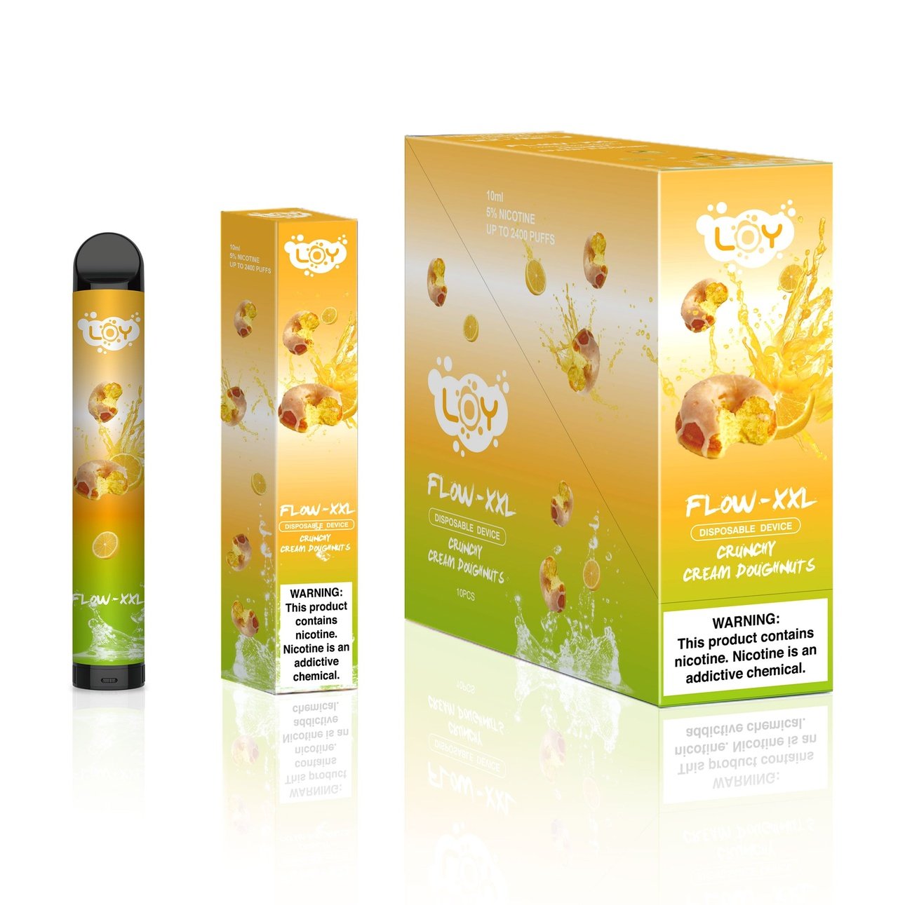 Loy Flow XXL Disposable 2400 Puffs - Crunchy Cream Doughnut VapeDeal.com Loy Flow XXL Disposable 2400 Puffs - Crunchy Cream Doughnut VapeDeal.com