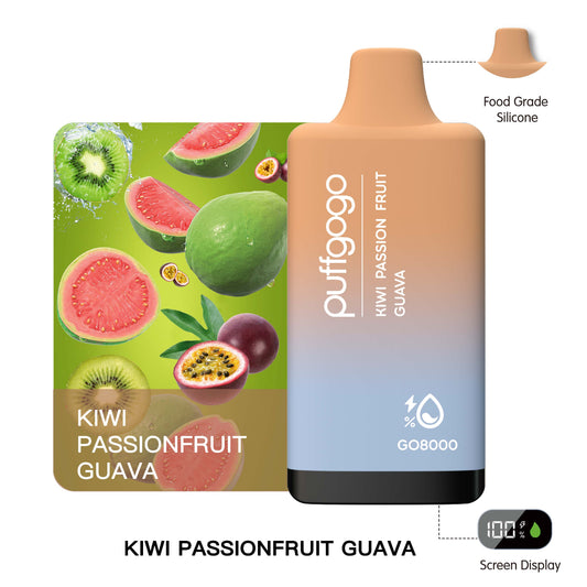 Puffgogo GO8000 Disposable 8000 Puffs - Kiwi Passionfruit Guava