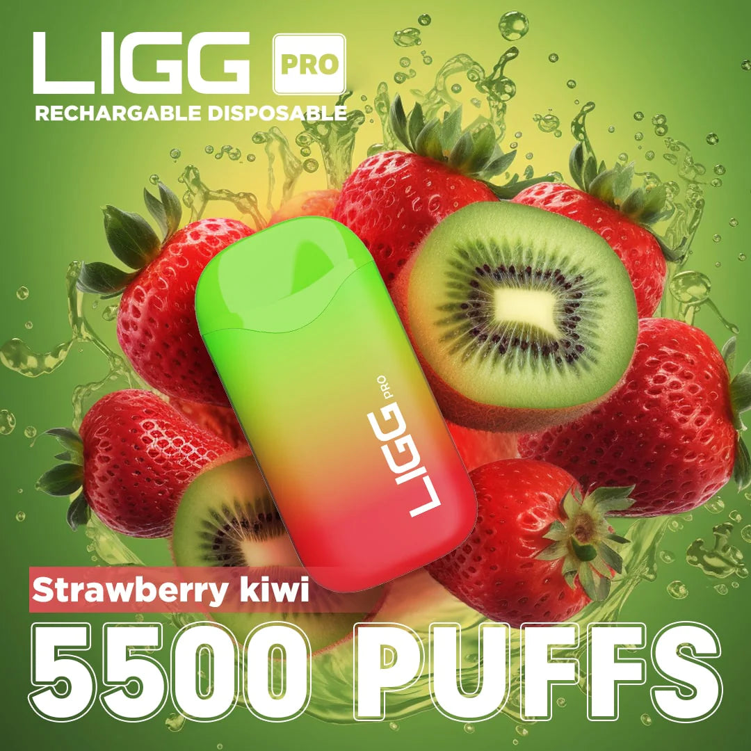 Ligg Pro 5500 Puffs Disposable Vape - Strawberry Kiwi