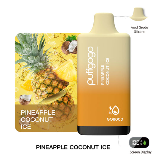 Puffgogo GO8000 Disposable 8000 Puffs - Pineapple Coconut