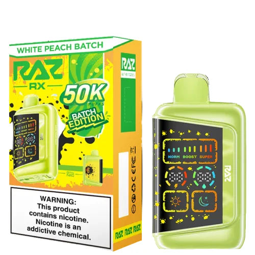 RAZ RX50000 50K Puffs Disposable Vape 50000 - White Peach Batch - Batch Edition
