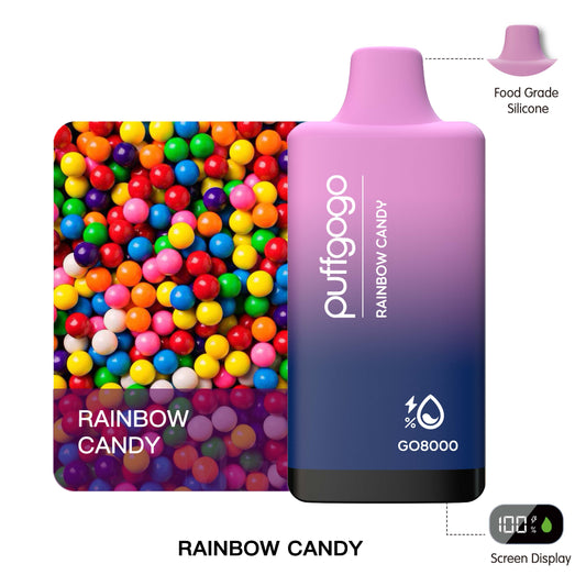 Puffgogo GO8000 Disposable 8000 Puffs - Rainbow Candy