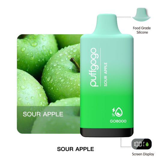 Puffgogo GO8000 Disposable 8000 Puffs - Sour Apple