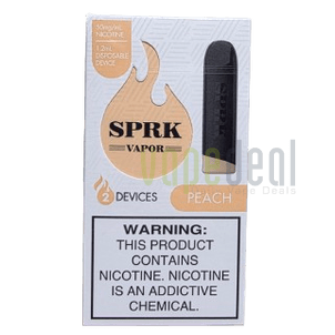 SPRK Disposable Pods 400 Puffs - 2 Pack Devices - Peach