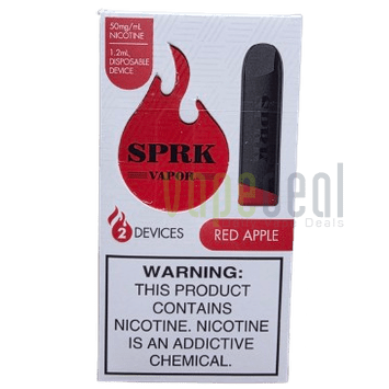 SPRK Disposable Pods 400 Puffs - 2 Pack Devices - Red Apple
