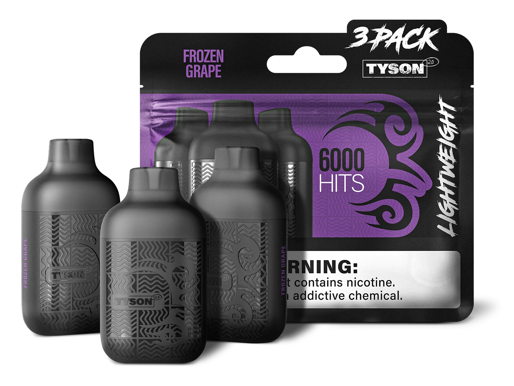 Tyson 2.0 Lightweight 6000 Puffs 3-Pack Disposable Vape by Mike Tyson VapeDeal.com Tyson 2.0 Lightweight 6000 Puffs 3-Pack Disposable Vape by Mike Tyson VapeDeal.com