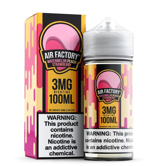 Air Factory E-Liquid Tobacco Free Nicotine (TFN) 100mL - Watermelon Peach Strawberry