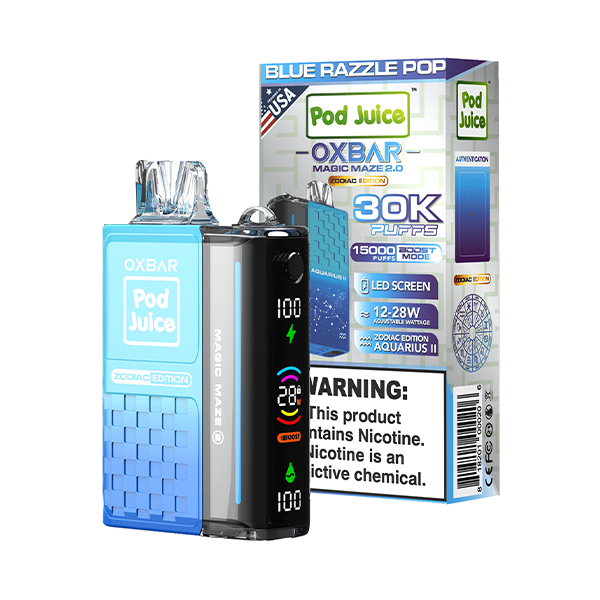 Oxbar Magic Maze 2.0 30000 Puffs Disposable Vape - Blue Razzle Pop Aquarius II