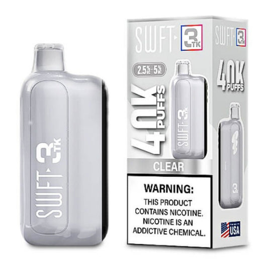 Swft 3TK 40000 Puffs Disposable Vape 40K Adjustable - Clear