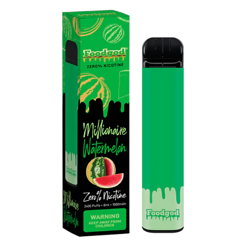 Foodgod Zero Nicotine Disposable 2400 Puffs 0% Nicotine Free - Millionaire Watermelon