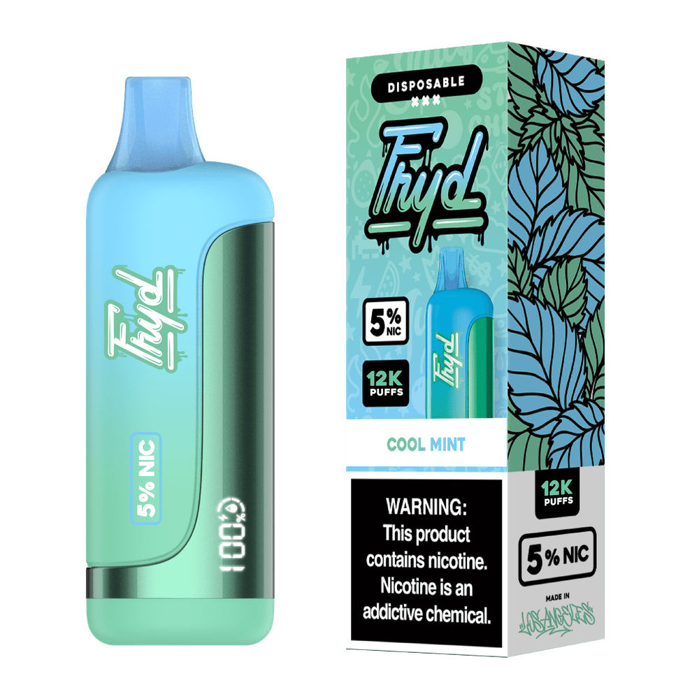 Fryd 12000 Puffs Disposable Vape w/ LCD Display Cool Mint | Vapedeal VapeDeal.com Fryd 12000 Puffs Disposable Vape w/ LCD Display Cool Mint | Vapedeal VapeDeal.com