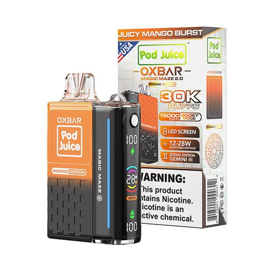 Oxbar Magic Maze 2.0 30000 Puffs Disposable Vape - Juice Mango Burst Gemini III