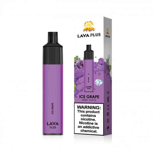 Lava Plus 2600 Puffs Disposable Zero Nicotine Free 0% - Ice Grape