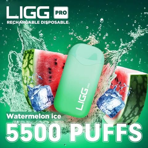 Ligg Pro 5500 Puffs Disposable Vape - Watermelon Ice