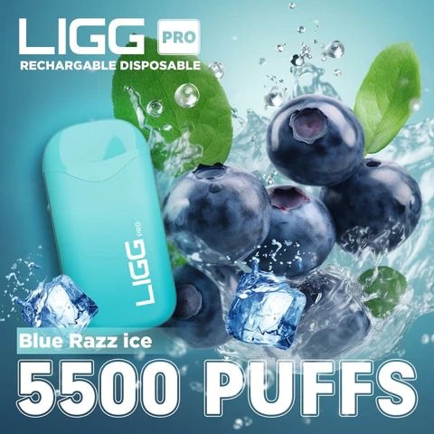 Ligg Pro 5500 Puffs Disposable Vape - Blue Razz Ice