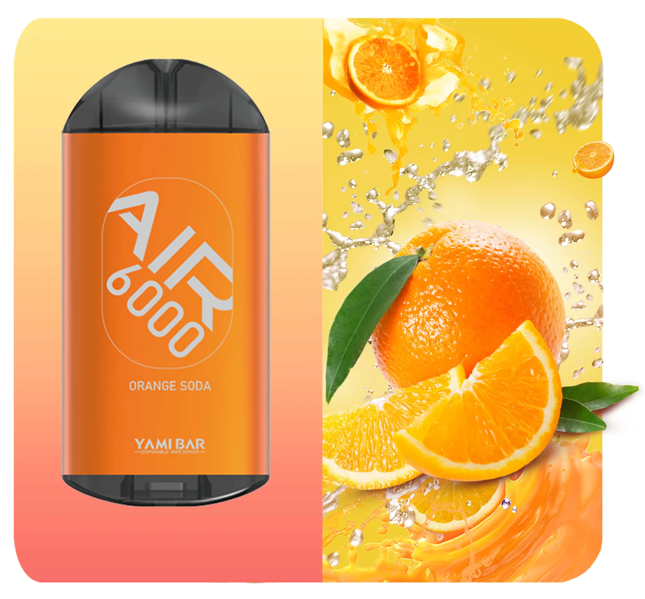 Yami Bar Air 6000 Disposable 6000 Puffs - Orange Soda