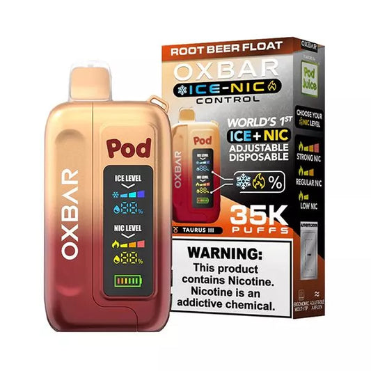 Oxbar Pod x Ice Nic 35000 Puffs Disposable Vape - Root Beer Float