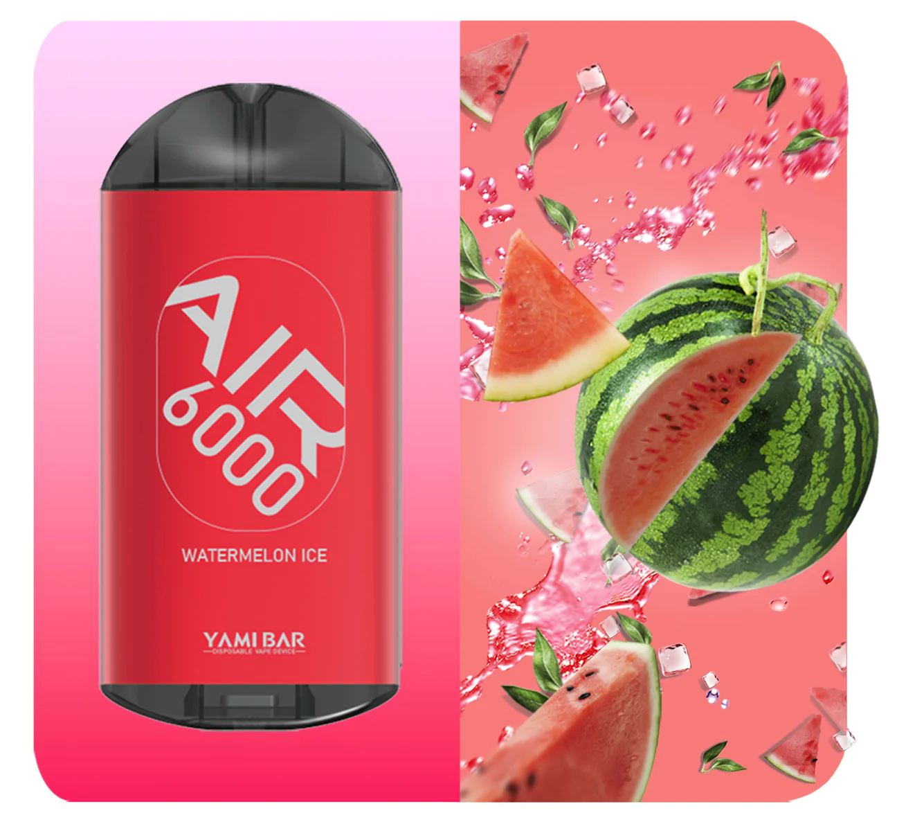 Yami Bar Air 6000 Disposable 6000 Puffs - Watermelon Ice