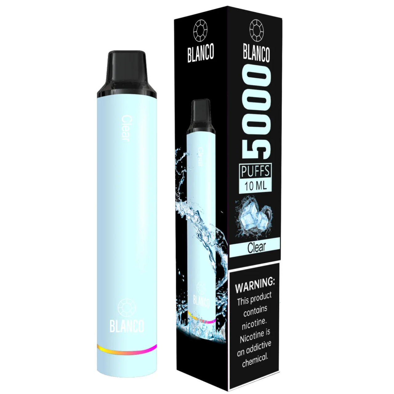 Blanco Rechargeable Disposable 5000 Puffs - Clear