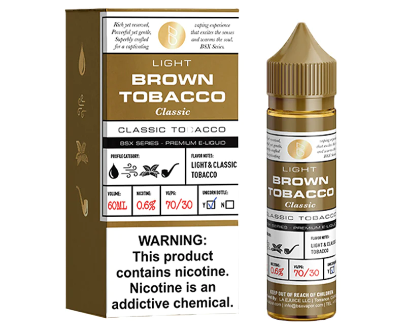 Light Classic Brown Tobacco by Glas Bsx - 60ml