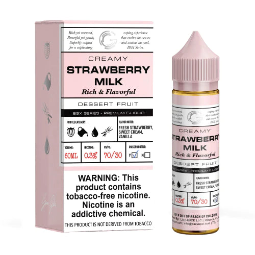 Creamy Strawberry Milk by Glas Bsx - 60ml