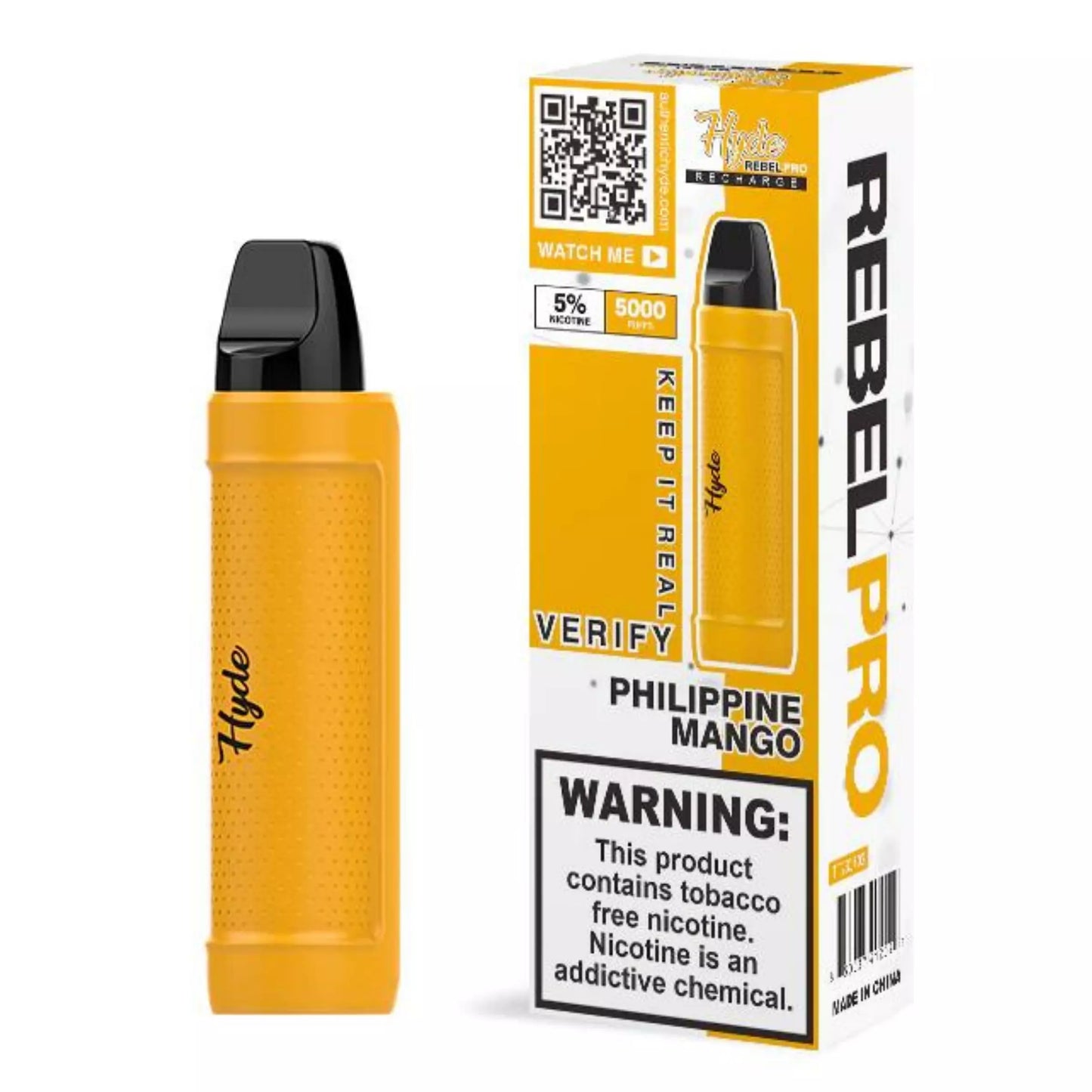Hyde Rebel Pro Disposable Rechargeable 5000 Puffs - Philippine Mango