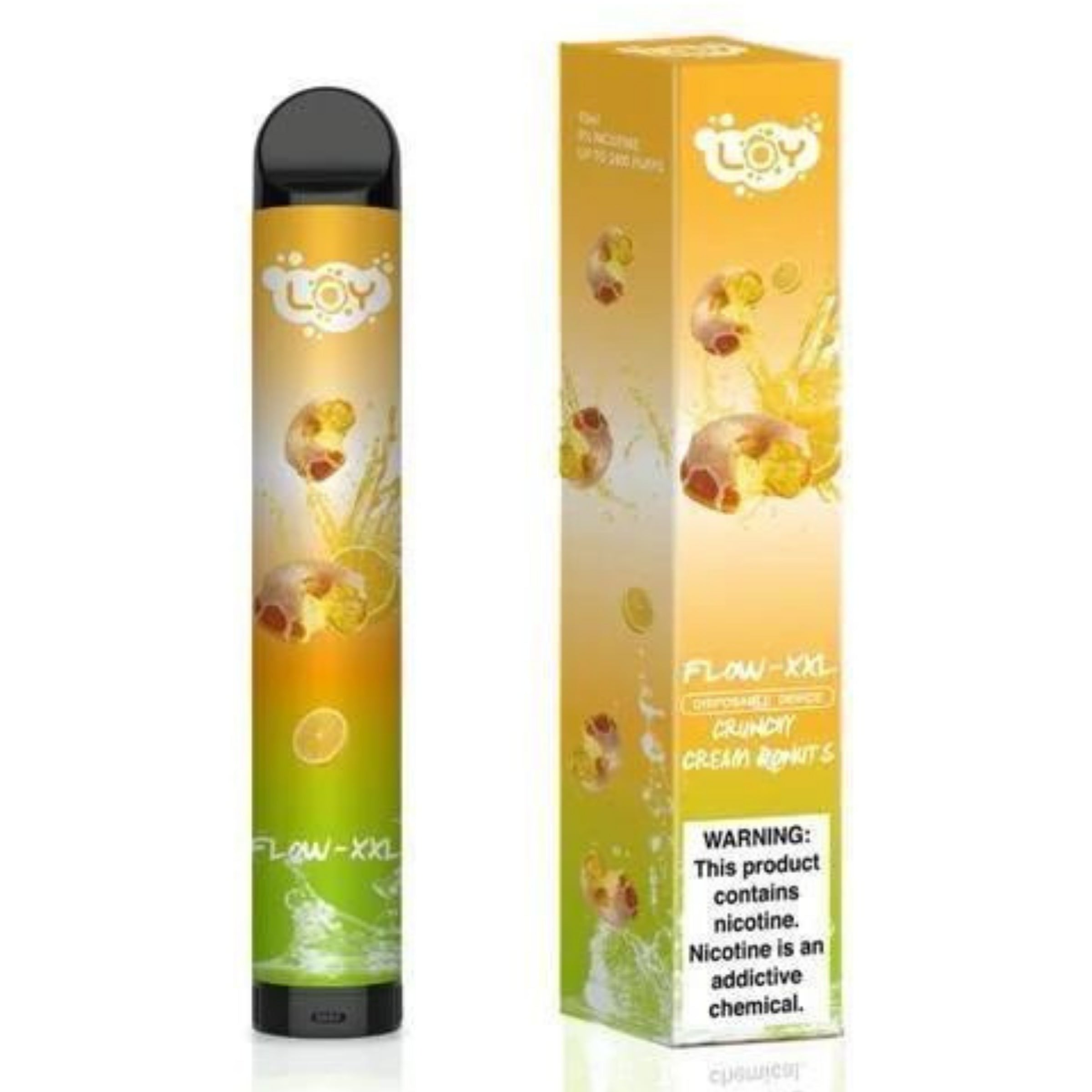 Loy Flow XXL Disposable 2400 Puffs - Crunchy Cream Doughnut VapeDeal.com Loy Flow XXL Disposable 2400 Puffs - Crunchy Cream Doughnut VapeDeal.com