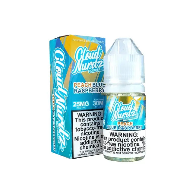 Peach Blue Razz Iced by Cloud Nurdz Salts TFN Tobacco-Free Nicotine - 30ml