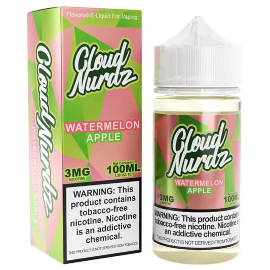 Watermelon Apple by Cloud Nurdz TFN Tobacco-Free Nicotine - 100ml