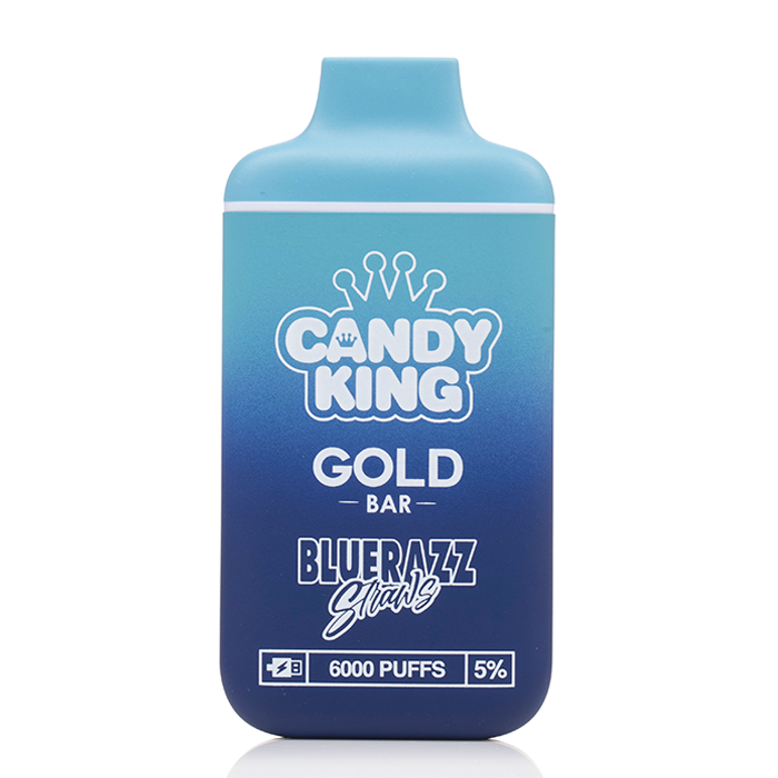 Candy King Gold Bar 6000 Puffs Disposable Vape - Blue Razz Straws